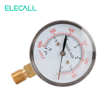 ELECALL Best Sale YE-60 Air Diaphragm Pressure Gauge -6~0KPA  Phosphor Bronze Film Box Pressure Gauge Positive Pressure Meter 2024 - buy cheap