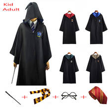Halloween cloak scarf Slytherin Ravenclaw Hufflepuff Robe Cosplay potter Costume for Kids Adults 2024 - buy cheap