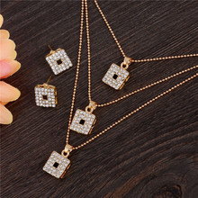 New Jewelry Sets For Women Austria Crystal Rhinestone Earrings Multilayer Necklace Imitation Pearl Jewelry 2024 - buy cheap