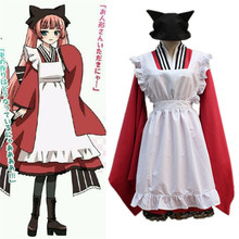 Anime guartigo! Fantasia de cosplay kokkuri-san pu, fantasia de dama de honra, kimono, feminino para festa de natal, halloween 2024 - compre barato