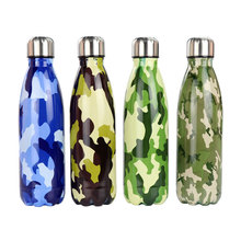 Camouflage Water Bottle Vacuum Cup 304 Stainless Steel Insulated Thermos Sport Travel Thermos Bottle 500ml Drink Bottle 2024 - buy cheap