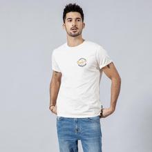 Мужская футболка SIMWOOD, летняя футболка из 100% хлопка с принтом и надписью, модный топ большого размера, 190154 2024 - купить недорого