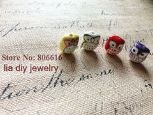 " The Owl " 40Pcs Handmade China Ceramic Porcelain Bead Pendants Jewelry Beads Findings Accessories 2024 - buy cheap