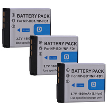 3Pcs NP-BD1 NP BD1 NP-FD1 Battery for Sony Cybershot DSC-T2 DSC-G3 DSC-T70 DSC-T75 DSC-T77 DSC-T200 T300 T500 DSC-T700 T90 T900 2024 - buy cheap