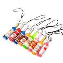 10pcs Gift DIY Wine Bottle Fashion Car Rope Mini Simulation Lanyard Cellphone Accessory Decorative Phone Chain Easy Use Pendant 2024 - buy cheap