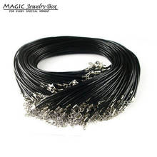 100pcs/lot DIY Black Leather Rope Chain Necklace Women Handmade Wax Cord Choker Necklace For DIY Jewelry Making Accessories 2024 - buy cheap