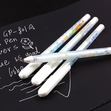 0.8MM White Ink Color Photo Album Gel Pen Stationery Office Learning Cute Pen Unisex Pen Wedding Pen Gift for Kids 2024 - buy cheap