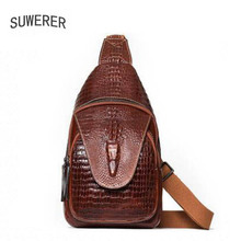 New Genuine Leather backpack women luxury backpack women bags designer men backpack Crocodile pattern embossed bag 2024 - buy cheap