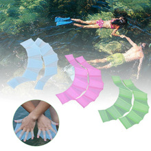 Newly 1 Pair Frog Silicone Hand Swimming Fins Handcuffs Flippers Swim Palm Finger 2024 - buy cheap