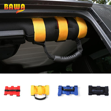 BAWA-Barra de rollo de reposabrazos Interior para coche, accesorios de decoración de mango de agarre superior de tela Oxford, ABS, para Jeep Wrangler JK 2007-2017 2024 - compra barato