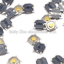 Interruptor táctil SMD, botón de latón/cabezal de cobre impermeable, 1000 unids/lote, 4x4x1,7 MM 2024 - compra barato