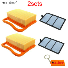 Conjunto de filtro de ar xljoy 2x para stihl, ts410, ts420, ts 410, ts 420, ts480i, ts500i 4238, 141, 0300, serra de corte de concreto 2024 - compre barato