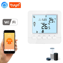 Tuya app WiFi controlador de temperatura do termostato para aquecimento eléctrico por semana programável para Alexa Google Casa 16A 2024 - compre barato