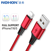 NOHON Nylon Sync Data Charging Cable For iPhone 5 6 7 8 Plus X XS MAX XR Charger Line For iPad Mini 1 2 3 4 Lighting Charge Cord 2024 - buy cheap