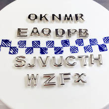 100pcs Silver Letter Press Studs A to Z Alphabet Rivet Punk Studs Spikes For Jacket Craft Denim 2024 - buy cheap