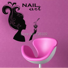 Nail Art Vinyl Wall Decal Girl Beauty Salon Wall Sticker Nail Inscription Signboard Advertisement Shop Decoration Window Glass 2024 - buy cheap