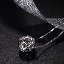 Delicate Ball Heart Elegant 925 Sterling Silver Clavicle Chain  Personality Trendy Female Necklace SNE229 2024 - buy cheap