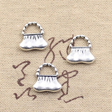 12pcs Charms Handbag 14x14mm Antique Making Pendant fit,Vintage Tibetan Silver color,DIY Handmade Jewelry 2024 - buy cheap