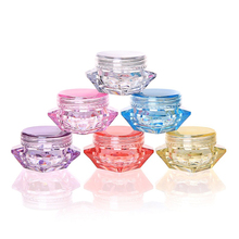 10pcs 3g/5g Empty Plastic Cosmetic Makeup Jar Pots Mixed Color Diamond Container Sample Bottles Lip Balm Container Storage Box 2024 - buy cheap