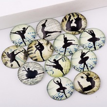 reidgaller handmade Mix Ballet Dancing Girl Photo Glass Cabochon 10mm 12mm 14mm 18mm 20mm 25mm diy jewelry findings 2024 - buy cheap