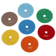 New 7 Pcs Diamond Dry Polishing Pads 100mm Sanding Disc Polishing Marble Granite Polisher Disc Polishing Disc 2024 - buy cheap