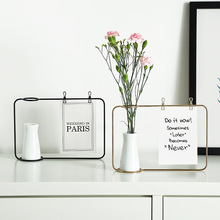 Iron Frame Photo Frame Water Culture Vase Iron Frame Ceramic Hydroponic Flower Inserted Green Plant 2024 - buy cheap