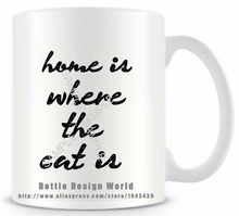 Tazón taza de té y café de cerámica blanca, tazón taza personalizada, regalo de cumpleaños y Pascua, 11oz, el perro gato es divertido, novedad de Taza de Viaje 2024 - compra barato
