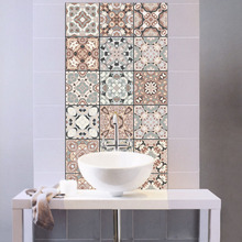 Árabe diseño de estilo azulejo Retro etiqueta engomada de baño de PVC de cocina cintura pegatinas de pared decoración para el hogar-arte adhesivo Mural cartel 2024 - compra barato