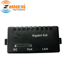 Free Shipping Single port Gigabit PoE Injector 1pc for IP Camera IP Phone Access Point 24V 48V Power Over Ethernet 2024 - buy cheap