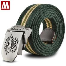 Pirate Bird Military Belts Men's Canvas Belt with Automatic Buckle Factory Direct Wholesales Free shipping 140CM cintos cinturon 2024 - buy cheap