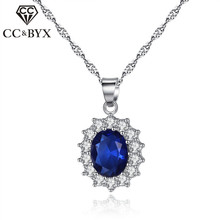 CC Vintage Necklaces Pendants For Women Cubic Zirconia Oval Stone Luxury Jewelry Bridal Wedding Necklace Accessories CCN502 2024 - buy cheap