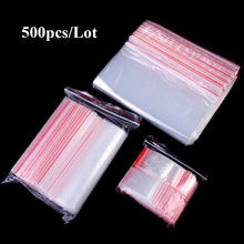 500pcs/lot Transparent Zip Lock Plastic Bags Reclosable Kitchen Dry Food Storage Bag Jewelry Packaging Clear Small Ziplock Bags 2024 - buy cheap