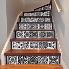 Yanqiao Creative Pattern Black and White Tiles Stair Sticker Waterproof Self Adhesive Furniture Decoration 2024 - buy cheap