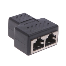 1 To 2 Ways LAN Ethernet Network Cable RJ45 Female Splitter Connector Adapter For Laptop Docking Stations Drop shipping 2024 - buy cheap