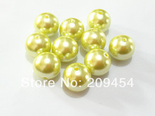20mm 100pcs/lot Soft Green Chunky Round Imitation Pearl Acrylic  Beads For Kids Jewelry Making 2024 - buy cheap