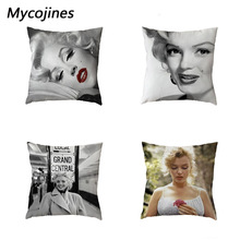 Beautiful Marilyn Monroe Cushion Covers Polyester Peach Skin 45*45cm Birthday Gift Home Sofa Chair Decoration Throw Pillow Cases 2024 - buy cheap