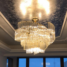 Post-modern art crystal chandelier model room simple luxury restaurant transparent high-end crystal chandelier led lighting 2024 - buy cheap