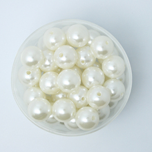 Cuentas redondas blancas de perlas ABS de alta calidad para manualidades, accesorios de joyería para ropa, 4/6/8/10/12/14/16/18/20mm 2024 - compra barato