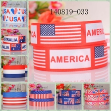 10yards -different sizes -Country flag ribbon pattern printed Grosgrain ribbon 2024 - compre barato