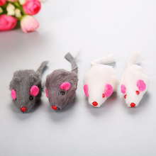 12PCs Black&White Plush Mouse Toys Cat Toys Short Hair Real Fur Mouse Cat Toys Pet Cat Kitty Pet Supplies 2024 - buy cheap