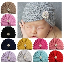 Baby Hat Crochet India Hat Rinstone Decorate Winter Baby Girls Cap New Beanie Hat For Girls 2024 - buy cheap