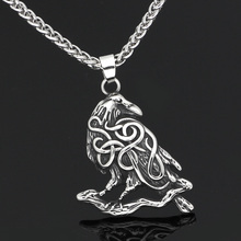 nordic viking odin raven amulet stainless steel pendant necklace 2024 - buy cheap