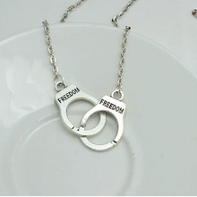 New Fashion jewelry Handcuffs choker pendant necklace Women/Girl lover Valentine's Day gifts 2Pcs/pack 2024 - buy cheap