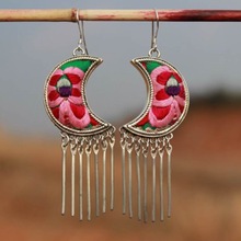charming Retro tassel embroidery ethnic Miao silver  ball luck Gourd old earrings fine jewelry 100% handmade best birthday 2024 - buy cheap