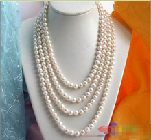 Collar redondo de perlas cultivadas, 100 "y 10MM, estilo Noble, jewe fino Natural, Envío Gratis 2024 - compra barato