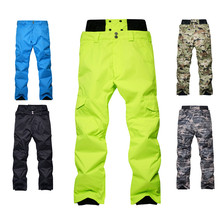 Hot high quality Men's winter snowboard pants outdoor windproof waterproof warm color thick high waist ski pants 2024 - buy cheap