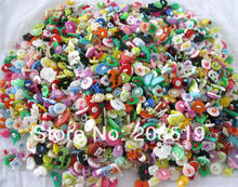Mix color mix patterns randomly 100pcs combined Plastic sewing buttons for children clothes 2024 - buy cheap