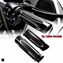 Shallow Cut Black Soft Touch Comfort Grips Hand Grip Set For Touring Sportster Dyna 883 1200 Custom Motorcycle 2024 - buy cheap