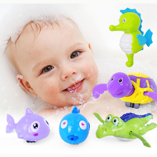 Новая стильная футболка с изображением персонажей видеоигр морские животные Черепаха Shark классические водонепроницаемые детские игрушки для купания младенцев Плавание заводные на цепочке обучения детей пляжные игрушки для ванной 2024 - купить недорого