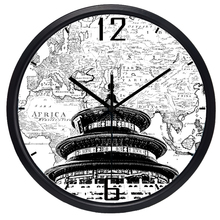 Всемирно известные живописные места Пекин Tiantan время металлические Стеклянные Настенные часы, отель китайское украшение 2024 - купить недорого